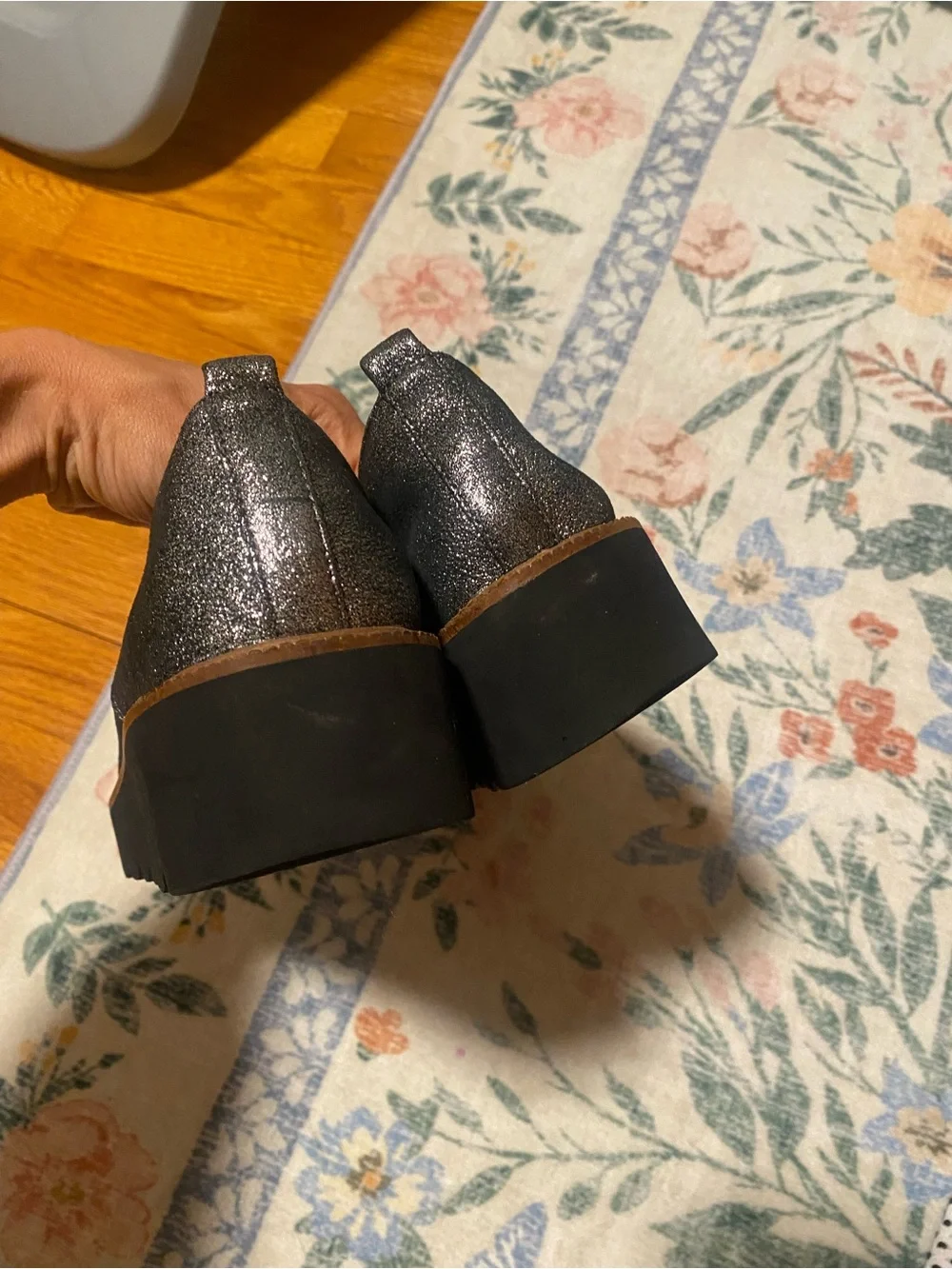 Shellys London Glitter Platform Creepers